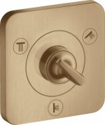Запорный/переключающий вентиль скрытого монтажа Hansgrohe Axor Citterio E Trio/Quattro шлифованная бронза 36772140