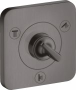 Запорный/переключающий вентиль скрытого монтажа Hansgrohe Axor Citterio E Trio/Quattro шлифованный черный хром 36772340