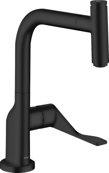 Змішувач для кухні Hansgrohe Axor Citterio Select 230 одноважільний з висувною лійкою чорний матовий 39861670