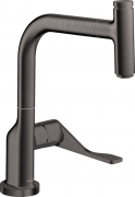 Смеситель для кухни Hansgrohe Axor Citterio Select 230 однорычажный с выдвижной лейкой шлифованный черный хром 39861340