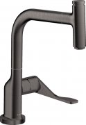 Смеситель для кухни Hansgrohe Axor Citterio Select 230 однорычажный с выдвижной лейкой шлифованный черный хром 39861340