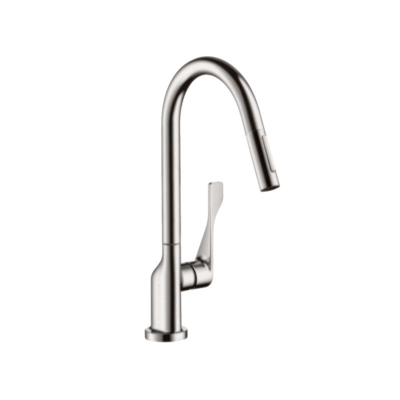 Смеситель для кухни Hansgrohe Axor Citterio Eco однорычажный с выдвижной лейкой нержавеющая сталь 39832800