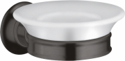 Мыльница для ванной Hansgrohe Axor Montreux металл/керамика шлифованный черный хром 42033340