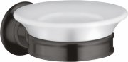 Мыльница для ванной Hansgrohe Axor Montreux металл/керамика шлифованный черный хром 42033340