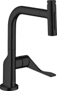 Смеситель для кухни Hansgrohe Axor Citterio Select 230 2jet с выдвижной лейкой черный матовый 39862670