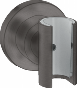 Держатель ручного душа Hansgrohe Axor Citterio круглый металл шлифованный черный хром 39525340