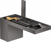 Смеситель для раковины Hansgrohe Axor MyEdition без панели с донным клапаном Push-Open шлифованный черный хром 47012340