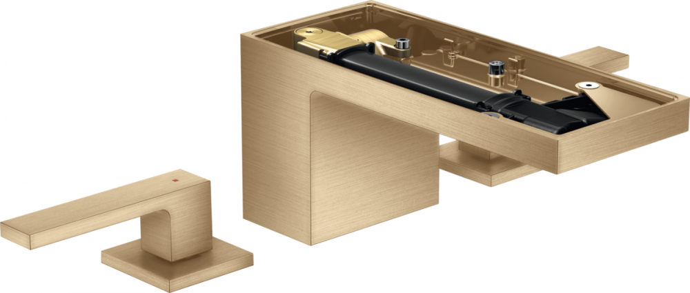 Смеситель для раковины Hansgrohe Axor MyEdition без панели с донным клапаном Push-Open шлифованная бронза 47052140