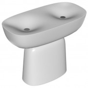 Раковина для ванной Kolpa San Milo 120x60 см двойная отдельностоящая с сифоном Kerrock белый 561620