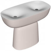 Раковина для ванної Kolpa San Milo 120x60 см подвійна окремостояща з сифоном Kerrock пісочний/білий 561640