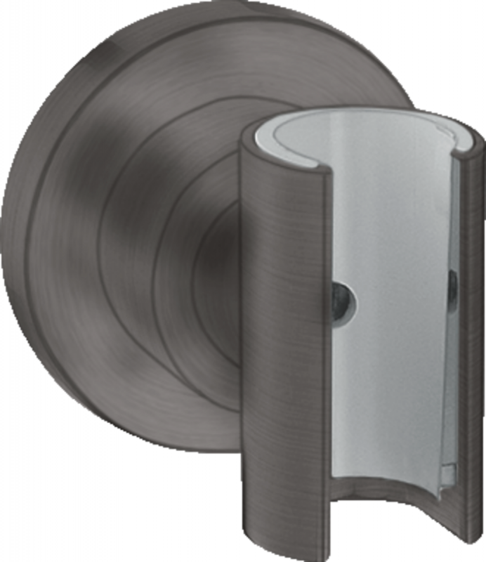 Утримувач ручного душу Hansgrohe Axor Citterio круглий метал шліфований чорний хром 39525340