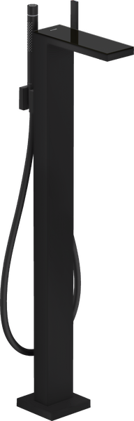 Смеситель для ванной Hansgrohe Axor MyEdition напольный с ручным душем матовый черный/черное стекло 47440670