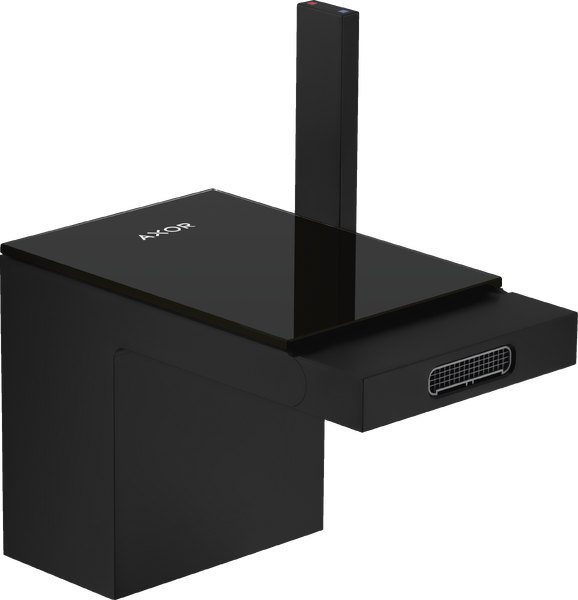 Смеситель для биде Hansgrohe Axor MyEdition однорычажный с донным клапаном матовый черный/черное стекло 47210670