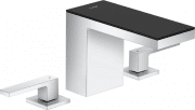 Змішувач для раковини Hansgrohe Axor MyEdition з донним клапаном Push-Open хром/чорне скло 47070600