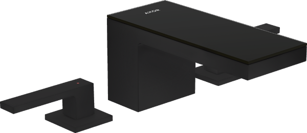 Змішувач для раковини Hansgrohe Axor MyEdition із донним клапаном Push-Open матовий чорний/чорне скло 47050670