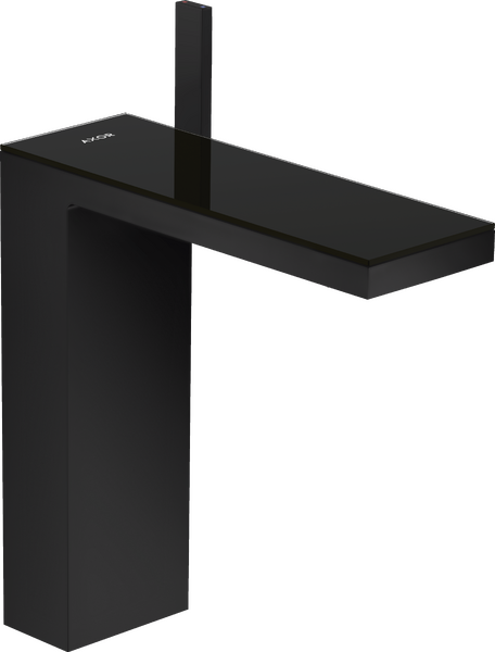 Смеситель для раковины Hansgrohe Axor MyEdition с донным клапаном Push-Open матовый черный/черное стекло 47020670