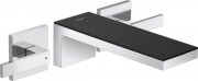 Смеситель для раковины Hansgrohe Axor MyEdition настенный двухрычажный хром/черное стекло 47080600