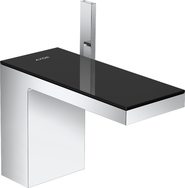 Змішувач для раковини Hansgrohe Axor MyEdition з донним клапаном Push-Open хром/чорне скло 47030600