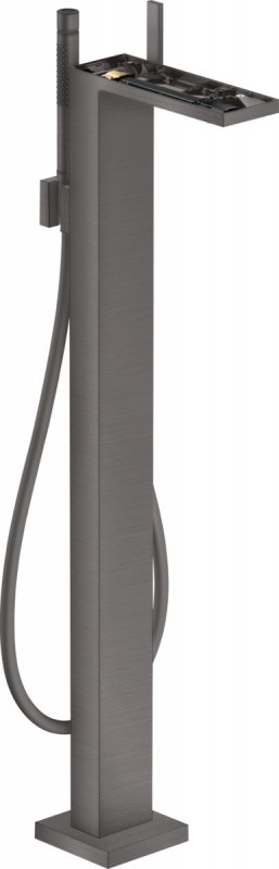 Смеситель для ванной Hansgrohe Axor MyEdition напольный без панели с ручным душем шлифованный черный хром 47442340