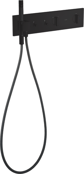 Термостат скрытого монтажа Hansgrohe Axor ShowerComposition 2 потребителя с ручным душем черный матовый 12571670