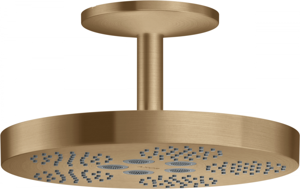 Верхній душ Hansgrohe Axor One Ø280 мм 1 режим зі стельовим тримачем шліфована бронза 48493140