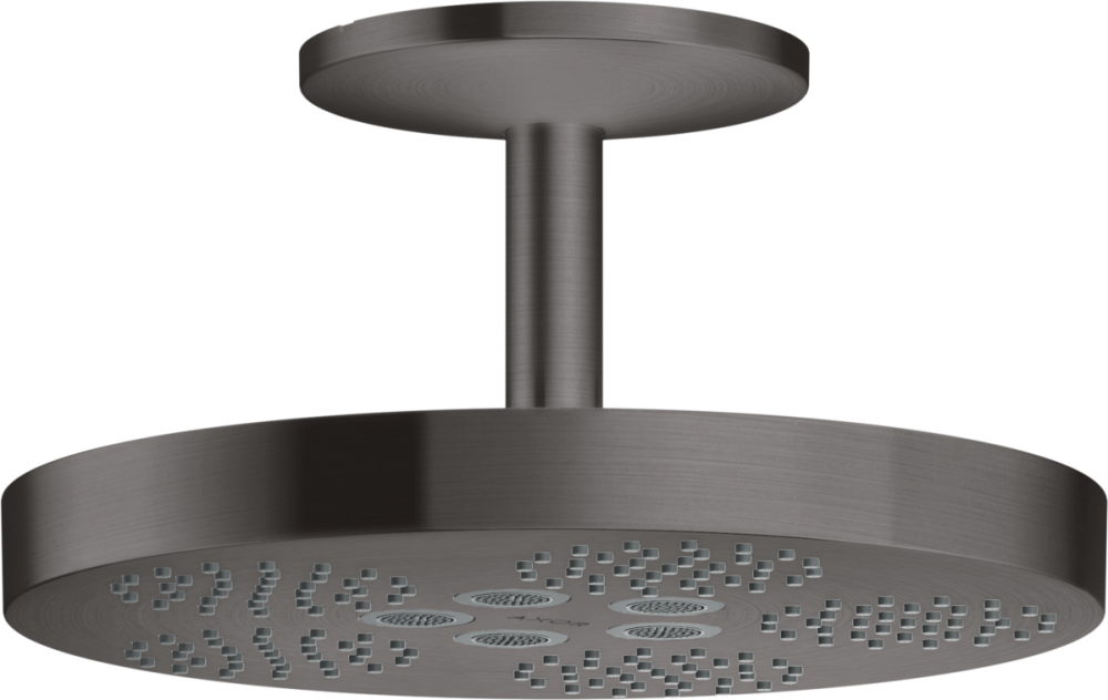 Верхній душ Hansgrohe Axor One Ø280 мм 1 режим зі стельовим тримачем шліфований чорний хром 48493340