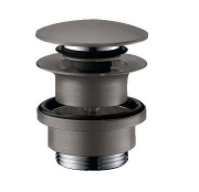 Донный клапан для раковины и биде Hansgrohe Axor Push-Open шлифованный черный хром 51300340