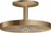 Верхний душ Hansgrohe Axor One Ø280 мм 2 режима с потолочным подсоединением шлифованная бронза 48494140