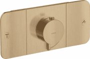 Термостат скрытого монтажа Hansgrohe Axor One 2 потребителя шлифованная бронза 45712140