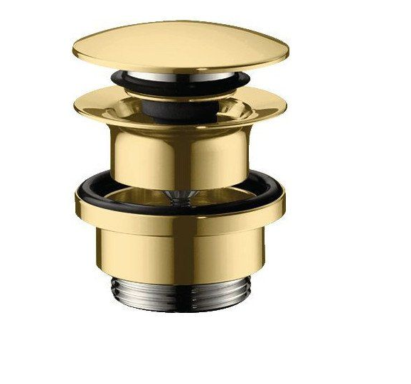 Донний клапан для раковини та біде Hansgrohe Axor Push-Open поліроване золото 51300990
