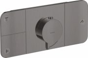 Термостат скрытого монтажа Hansgrohe Axor One 3 потребителя шлифованный черный хром 45713340