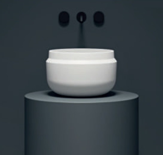 Раковина для ванної кімнати Kolpa San Boul Ø40 см накладна Kerrock білий 591590