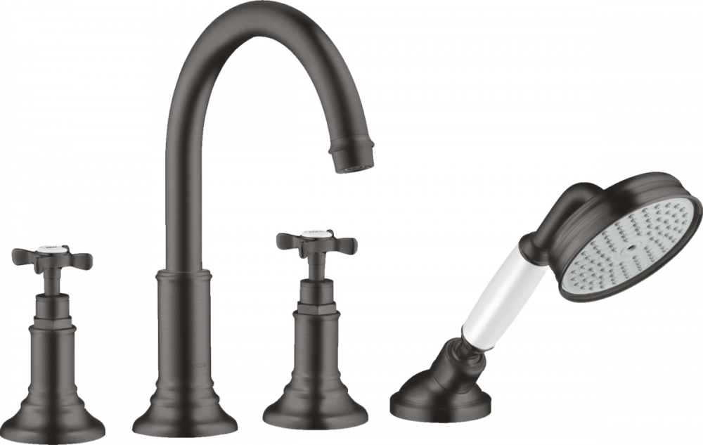 Смеситель для ванной Hansgrohe Axor Montreux на 4 отверстия шлифованный черный хром 16544340