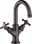 Змішувач для раковини Hansgrohe Axor Montreux із донним клапаном шліфований чорний хром 16505340