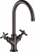 Змішувач для раковини Hansgrohe Axor Montreux двовентильний шліфований чорний хром 16506340