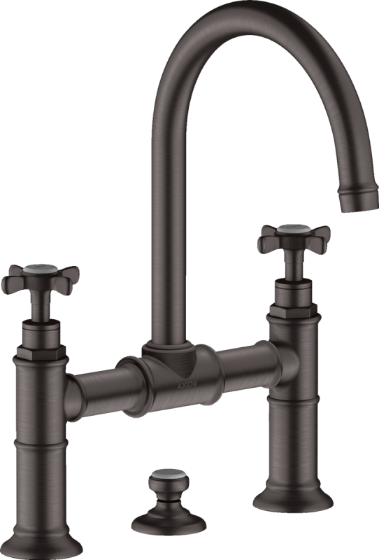 Змішувач для раковини Hansgrohe Axor Montreux із донним клапаном шліфований чорний хром 16510340