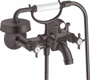 Змішувач для ванної кімнати Hansgrohe Axor Montreux з душовим гарнітуром шліфований чорний хром 16540340