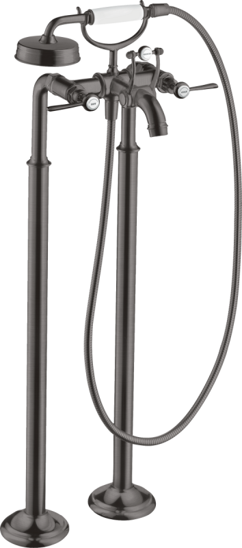 Змішувач для ванної кімнати Hansgrohe Axor Montreux підлоговий з ручним душем шліфований чорний хром 16553340