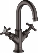 Змішувач для раковини Hansgrohe Axor Montreux із донним клапаном шліфований чорний хром 16505340