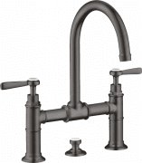 Смеситель для раковины Hansgrohe Axor Montreux с донным клапаном шлифованный черный хром 16511340