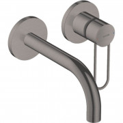 Смеситель для раковины Hansgrohe Axor Uno настенный шлифованный черный хром 38121340