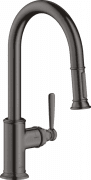 Смеситель для кухни Hansgrohe Axor Montreux однорычажный с выдвижной лейкой шлифованный черный хром 16581340
