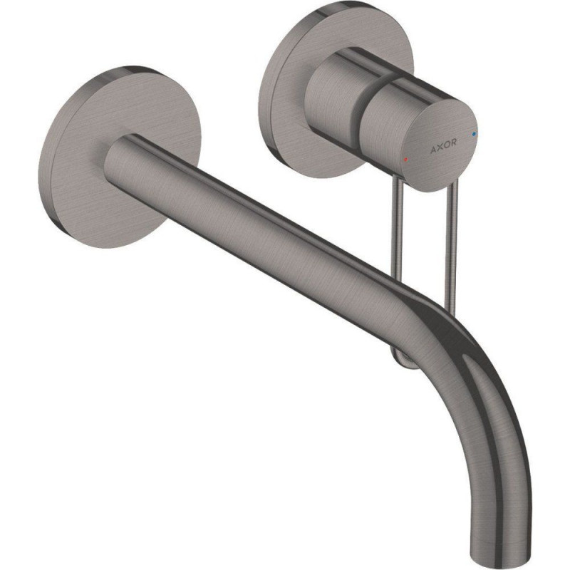 Смеситель для раковины Hansgrohe Axor Uno настенный шлифованный черный хром 38122340