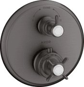 Термостат скрытого монтажа Hansgrohe Axor Montreux с запорным/переключающим вентилем шлифованный черный хром 16820340