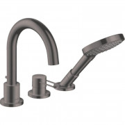 Змішувач на борт ванни Hansgrohe Axor Uno на 3 отвори шліфований чорний хром 38436340