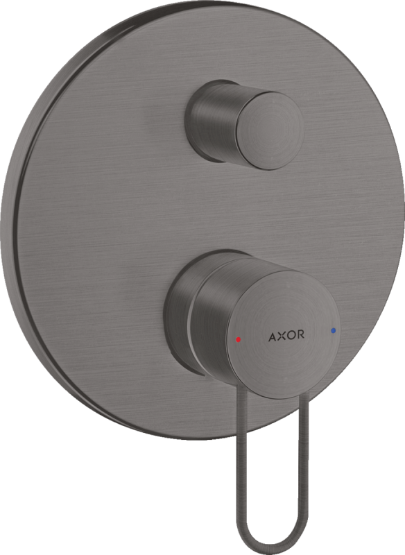 Смеситель для душа скрытого монтажа Hansgrohe Axor Uno со встроенной защитной комбинацией EN1717 шлифованный черный хром 38428340