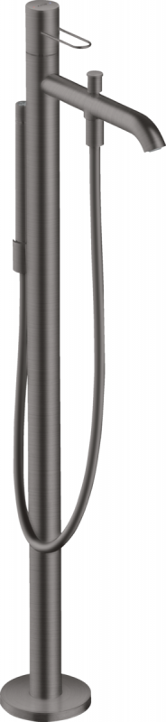 Змішувач для ванної Hansgrohe Axor Uno підлоговий з ручним душем шліфований чорний хром 38442340