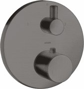 Термостат скрытого монтажа Hansgrohe Axor Uno с запорным/переключающим вентилем шлифованный черный хром 38720340