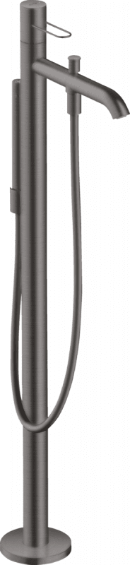 Смеситель для ванной Hansgrohe Axor Uno напольный с ручным душем шлифованный черный хром 38442340