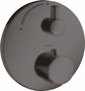 Термостат прихованого монтажу Hansgrohe Axor Uno із запірним вентилем шліфований чорний хром 38700340